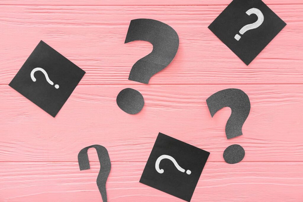 물음표 아이콘이 흩어진 모습, 아스타잔틴 자주 묻는 질문 FAQ